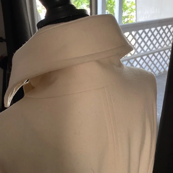 Zara Cream Wool Coat - Picture 5 of 10